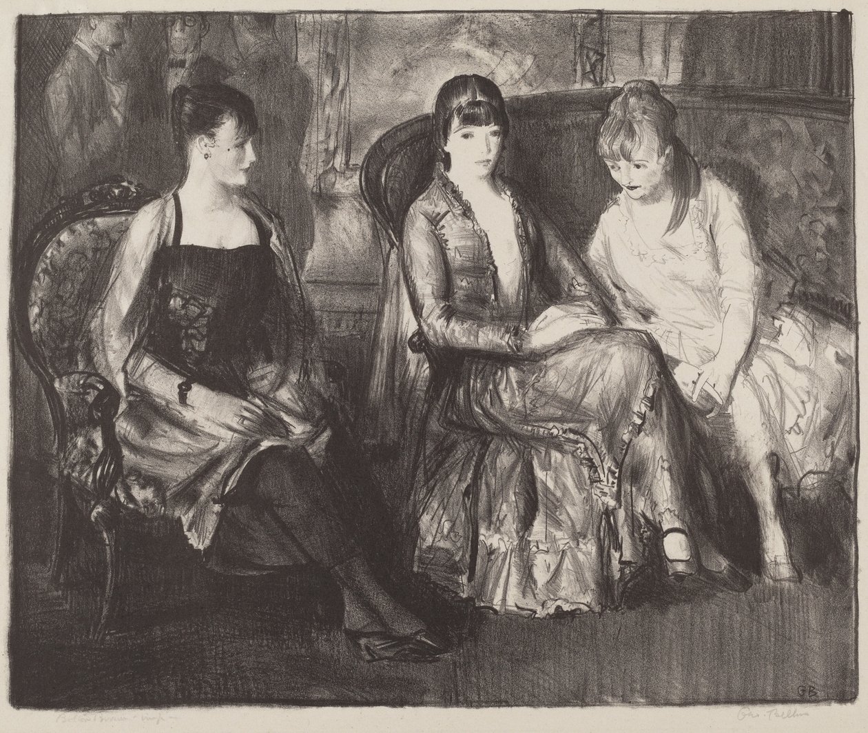 Elsie, Emma et Marjorie, deuxième pierre, 1921 - George Wesley Bellows