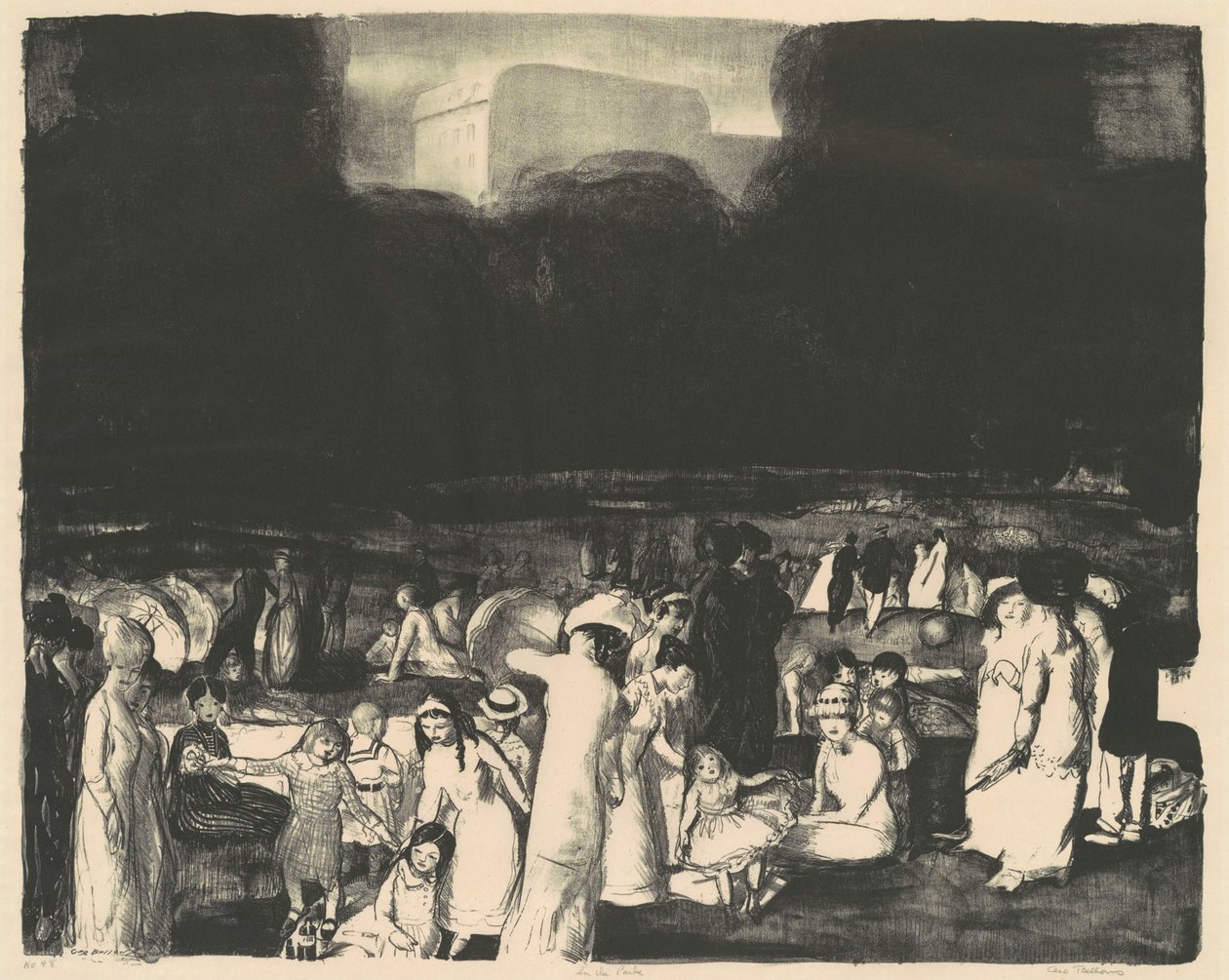 Dans le parc, sombre, 1916 - George Wesley Bellows