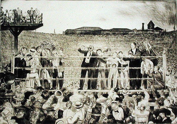 Présentation de Georges Carpentier : le combat Dempsey-Carpentier - George Wesley Bellows