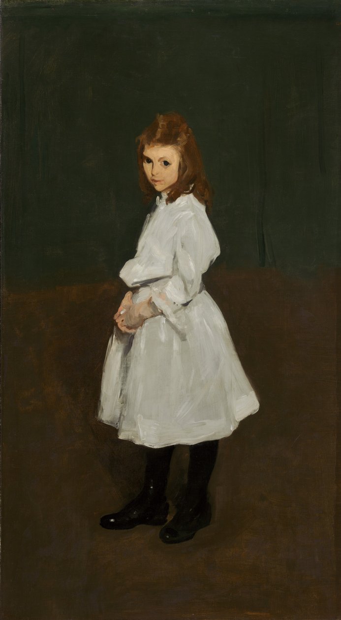 Petite fille en blanc Queenie Burnett, 1907 - George Wesley Bellows