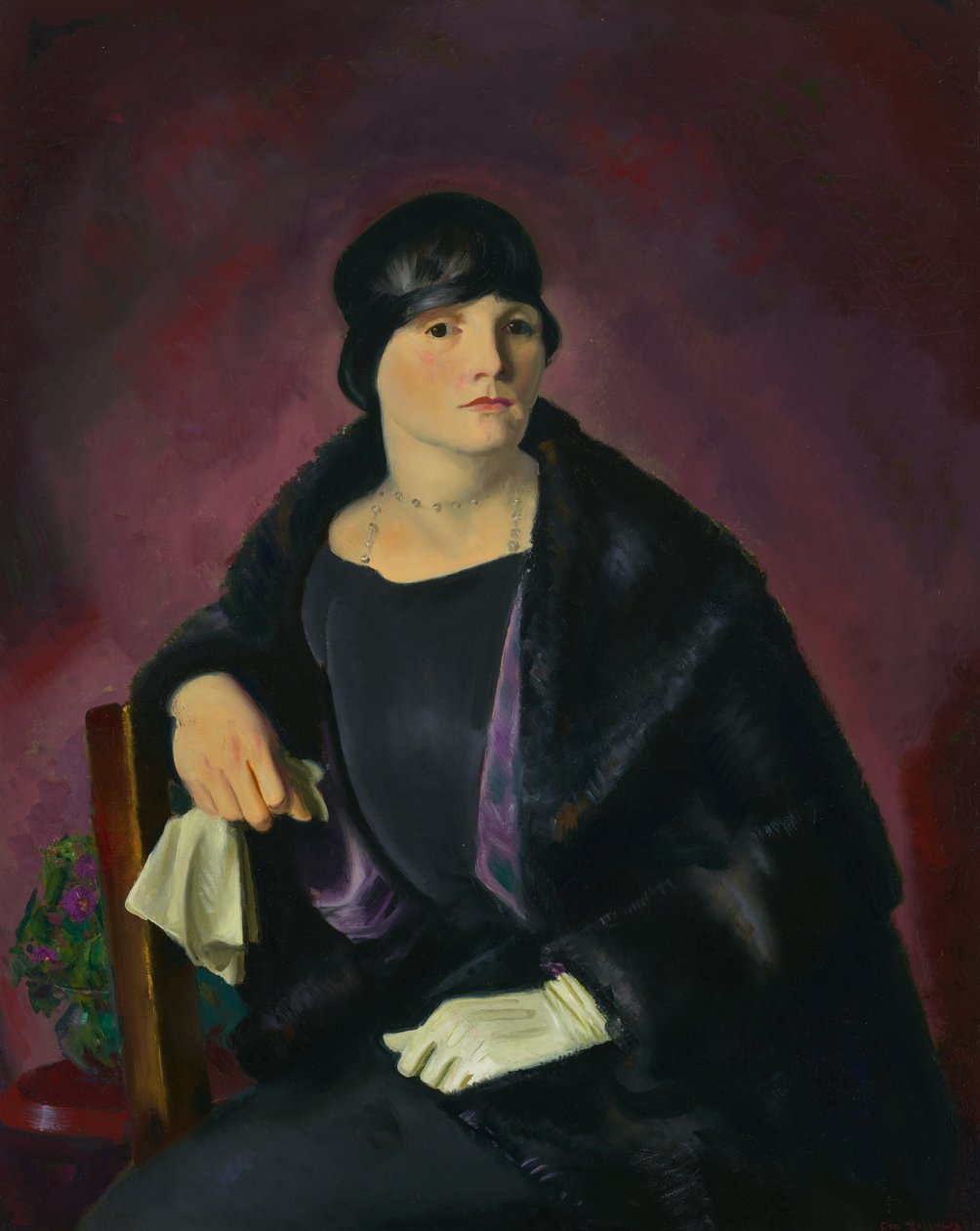 Portrait de Mme Walter Richter (huile sur toile) - George Wesley Bellows