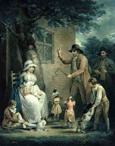 Chiens Dansants, gravé par Thomas Gaugain, publié par T. Philipe - George after Morland