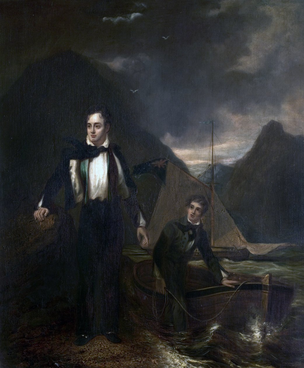 6e Lord Byron et son serviteur Robert Rushton - George after Sanders