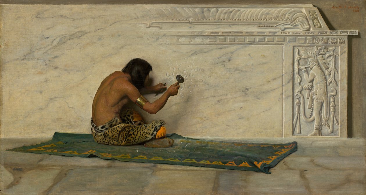 Un sculpteur aztèque, 1887 - George de Forest Brush