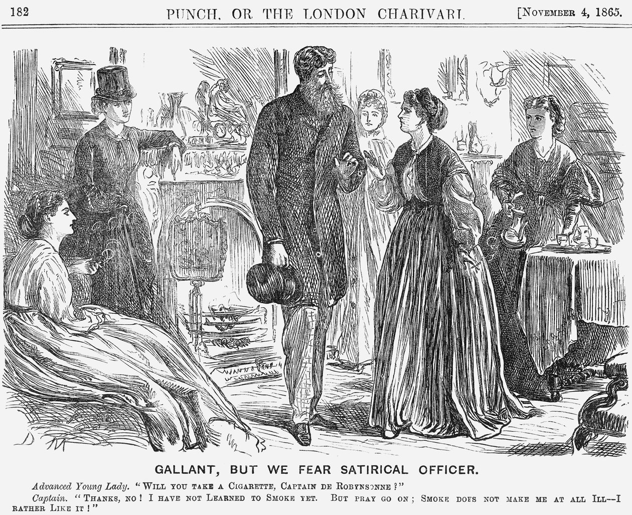 Galant, mais nous craignons officier satirique, 1865 - George du Maurier