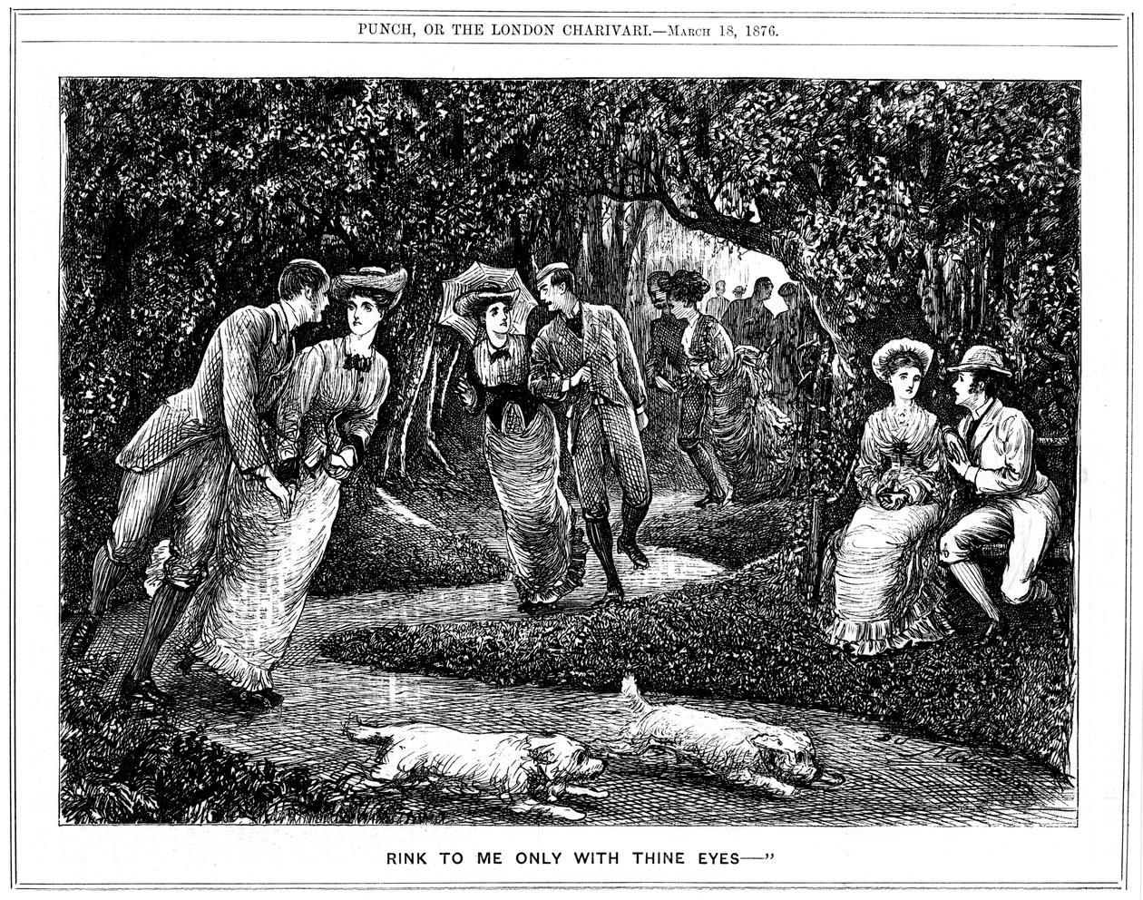 Rink to me only with thine eyes, 1876 - George du Maurier