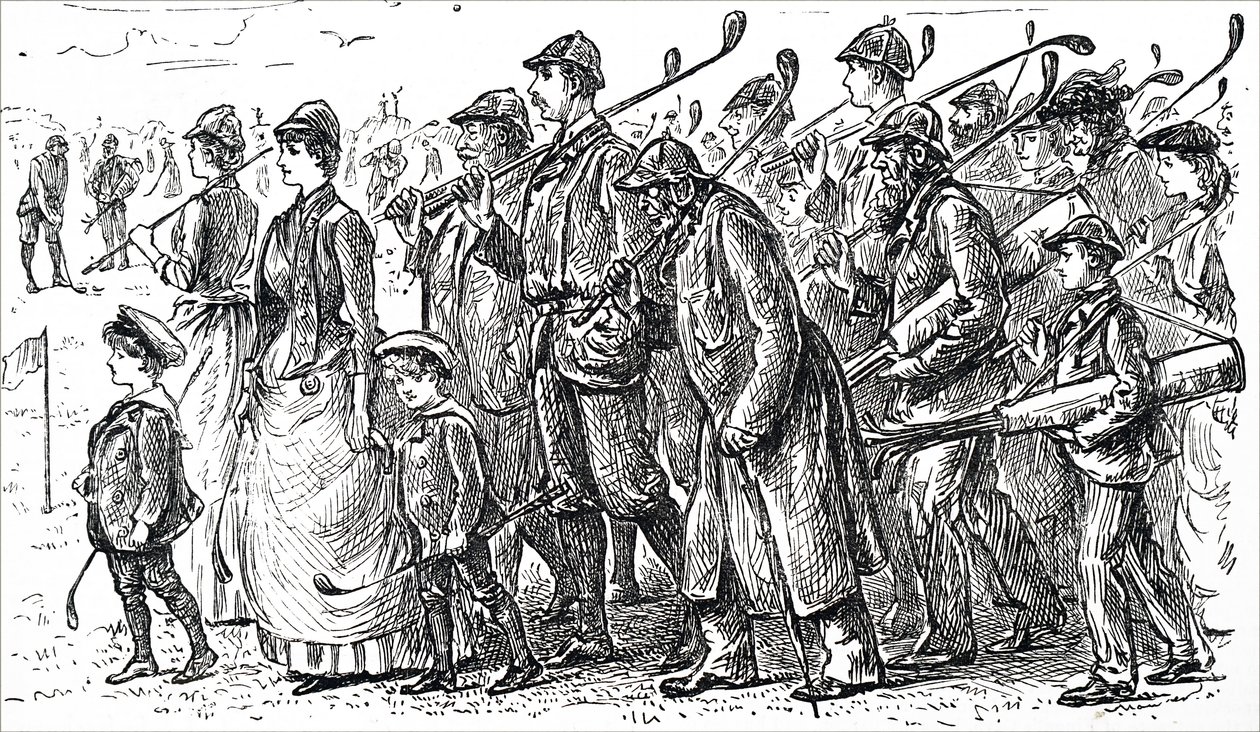 La popularité croissante du golf - George du Maurier