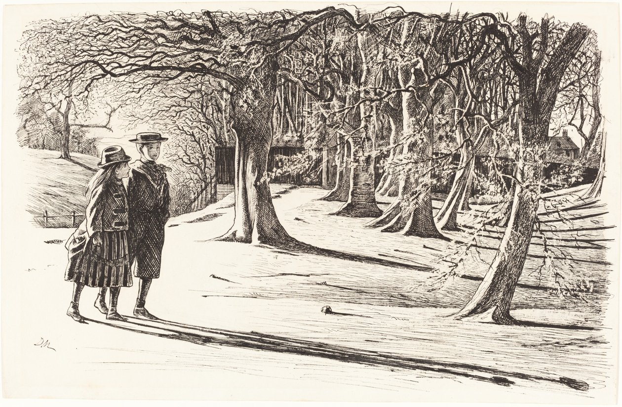 Deux enfants dans la neige - George du Maurier