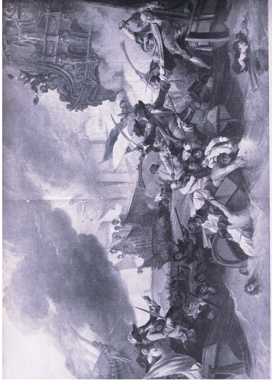 La bataille de La Hogue, 23-24 mai 1692 : Destruction de la flotte française, illustration de British Battles on Land and Sea, 1915 - George the Elder Chambers