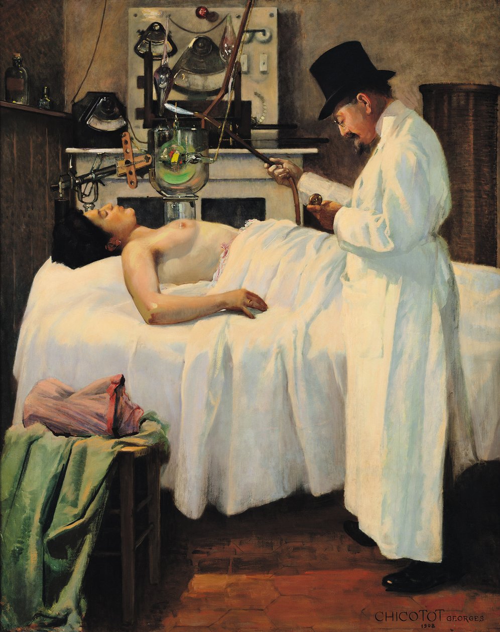 La première tentative de traiter le cancer avec des rayons X par le docteur Chicotot, 1907 - Georges Chicotot