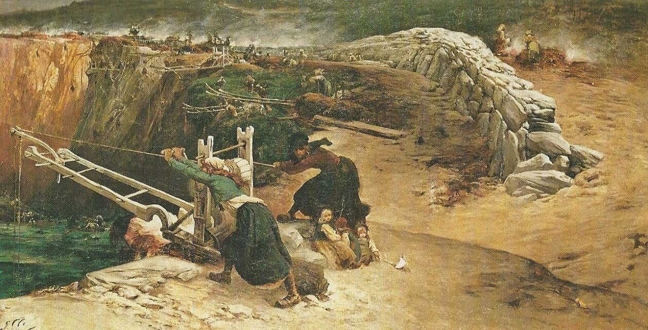 Brûlage de varech à la Pointe du Raz - Georges Clairin