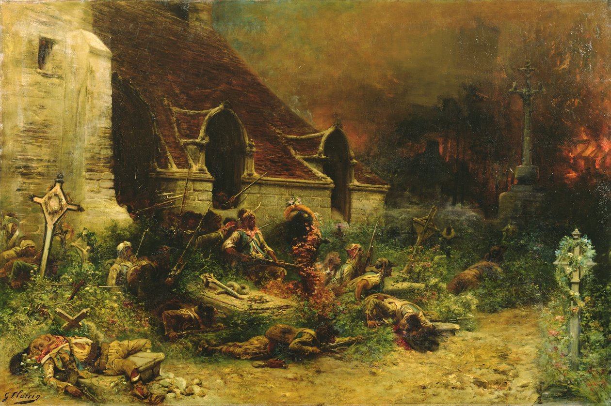 Les Chouans défendant leurs morts, 1902 - Georges Clairin