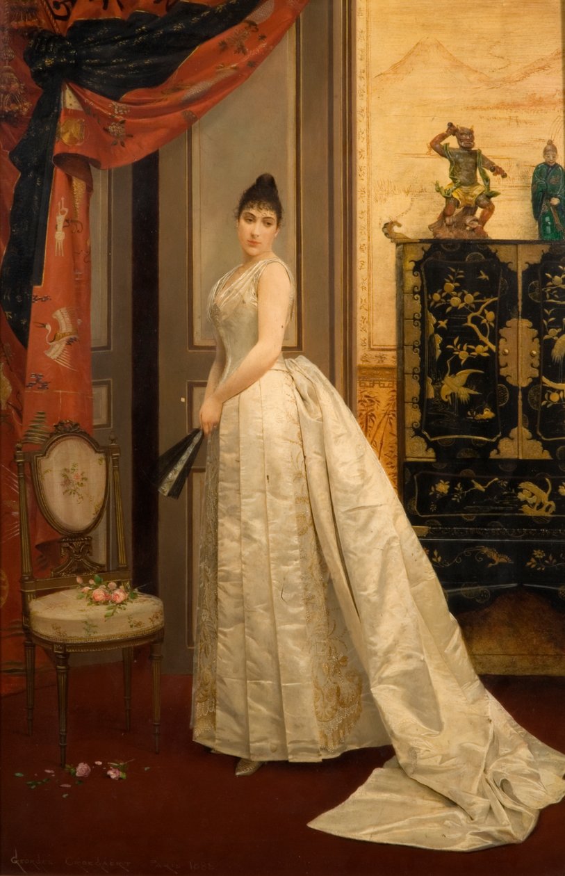 Dame avec un éventail, 1888 - Georges Croegaert