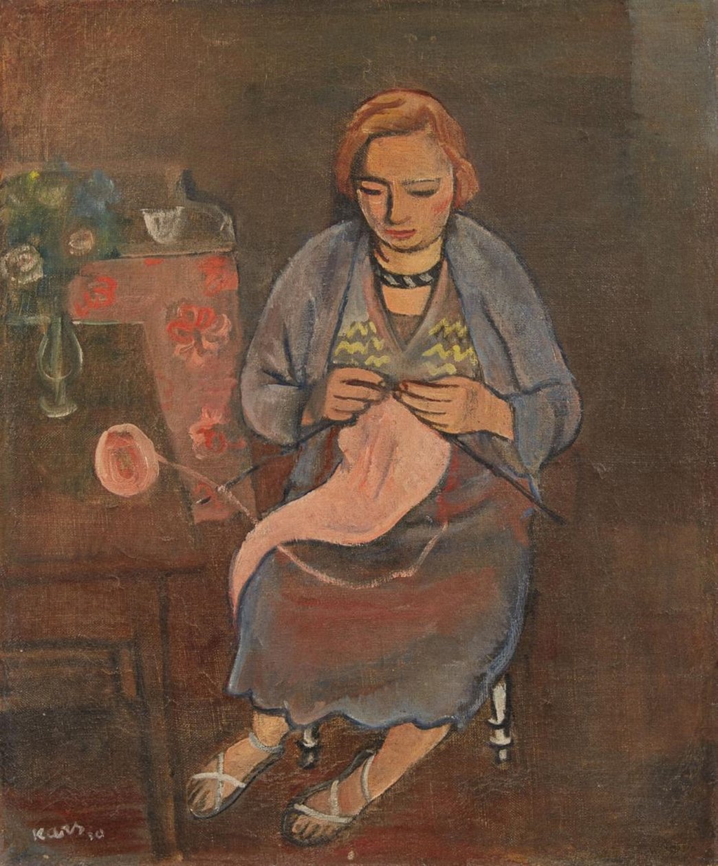 Femme au tricot - Georges Karpeles