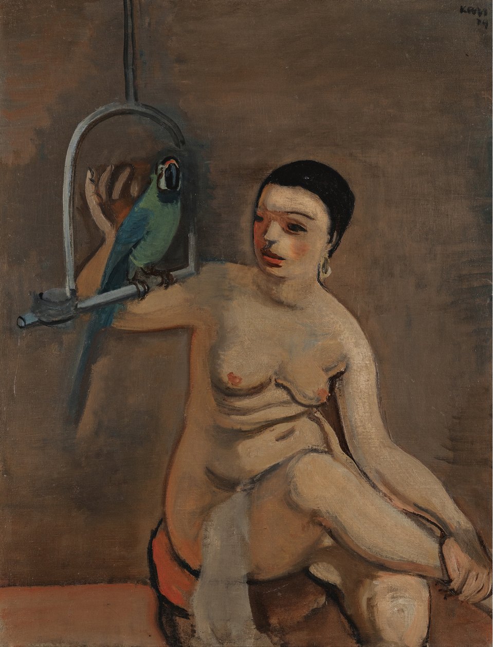 Femme avec un perroquet - Georges Karpeles