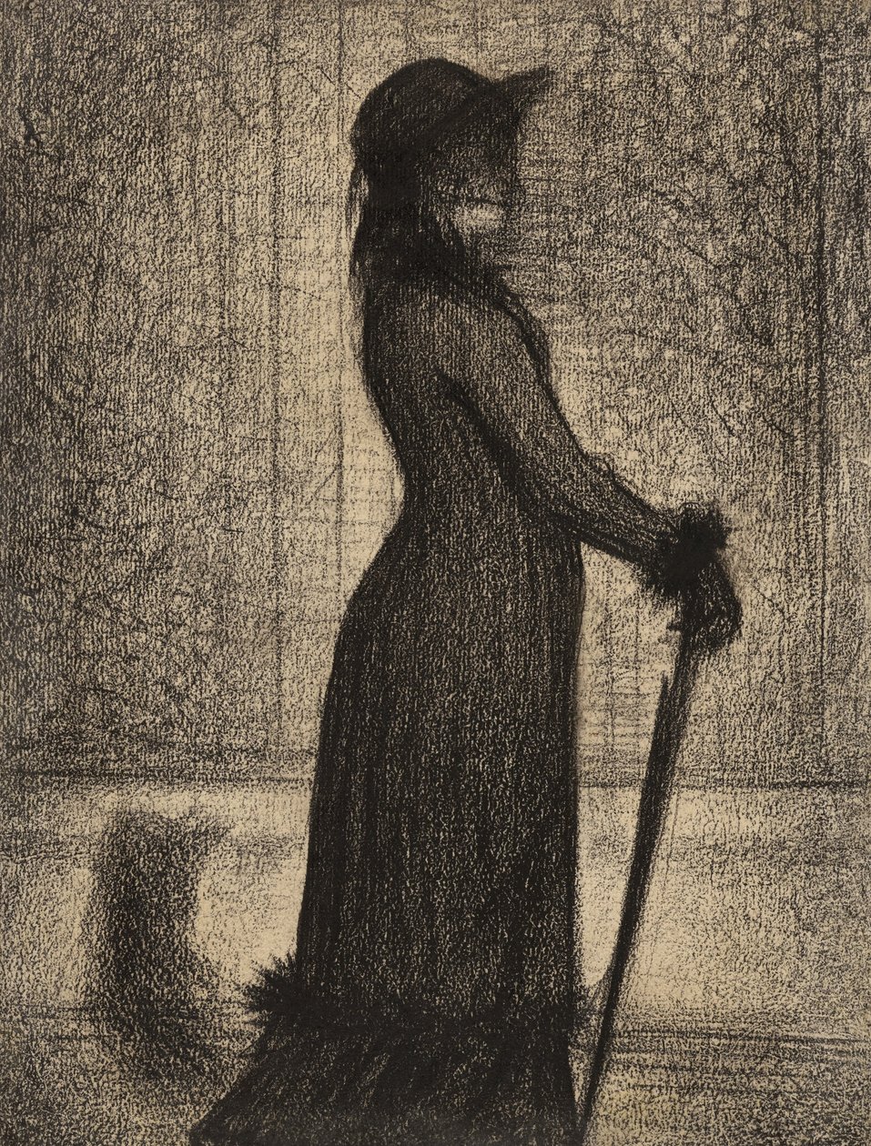 Femme se promenant (Une élégante) - Georges Seurat