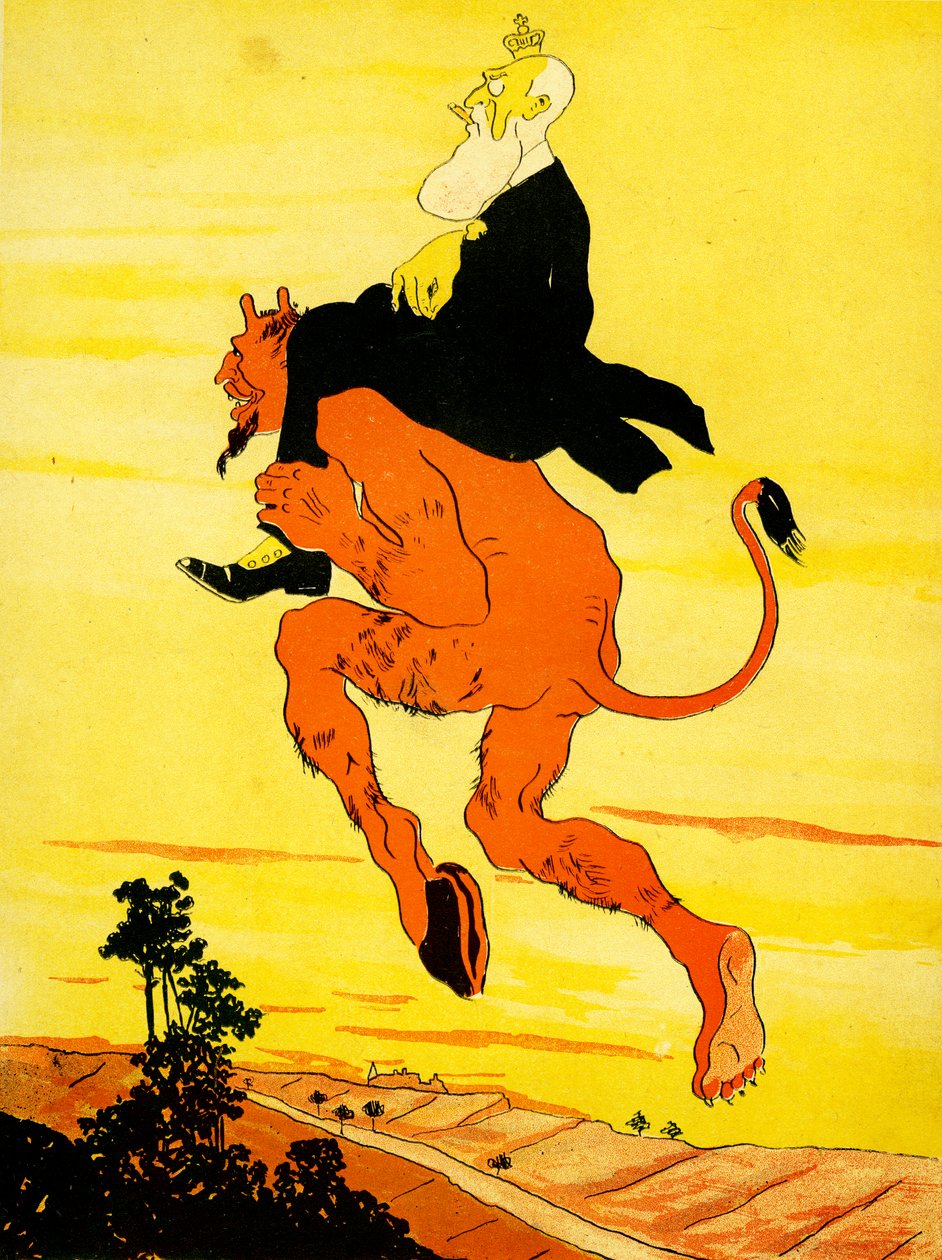 Léopold II chevauchant sur les épaules du diable, 1904 - Georges d 1878 1937 Ostoya