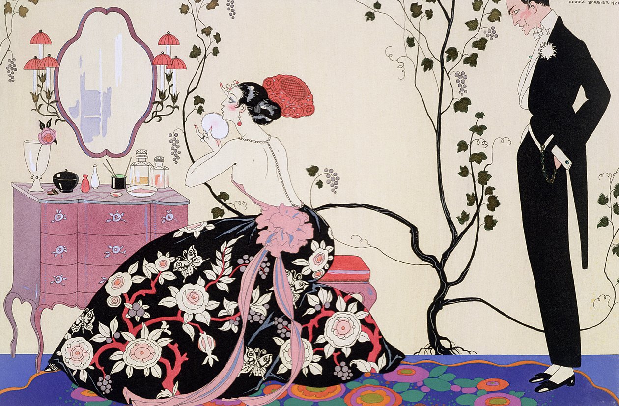 La robe sans dos, gravée par Henri Reidel - Georges (after) Barbier