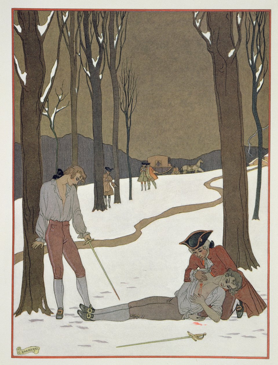 Le duel entre Valmont et Danceny, illustration de 