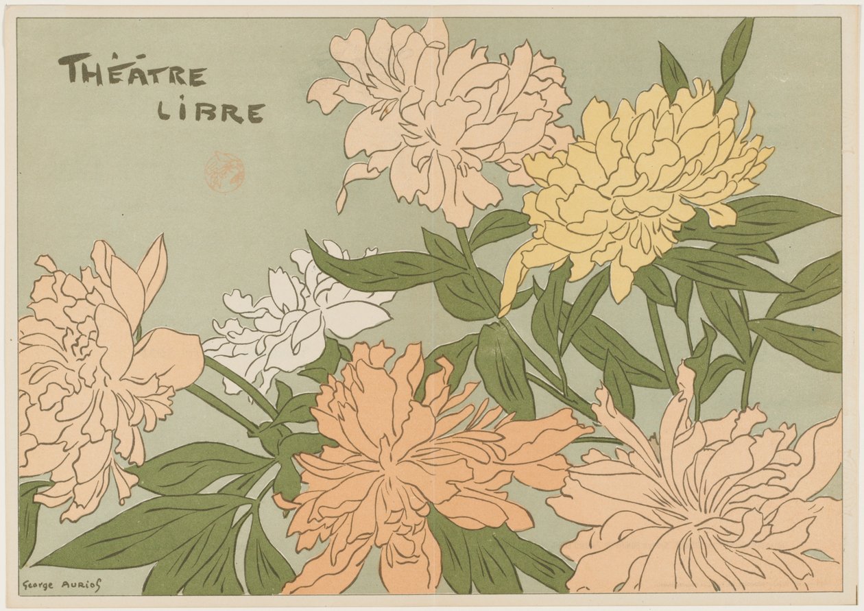 Myrane et Les Chapons Programme pour le Théâtre Libre, 1889 - Georges Auriol