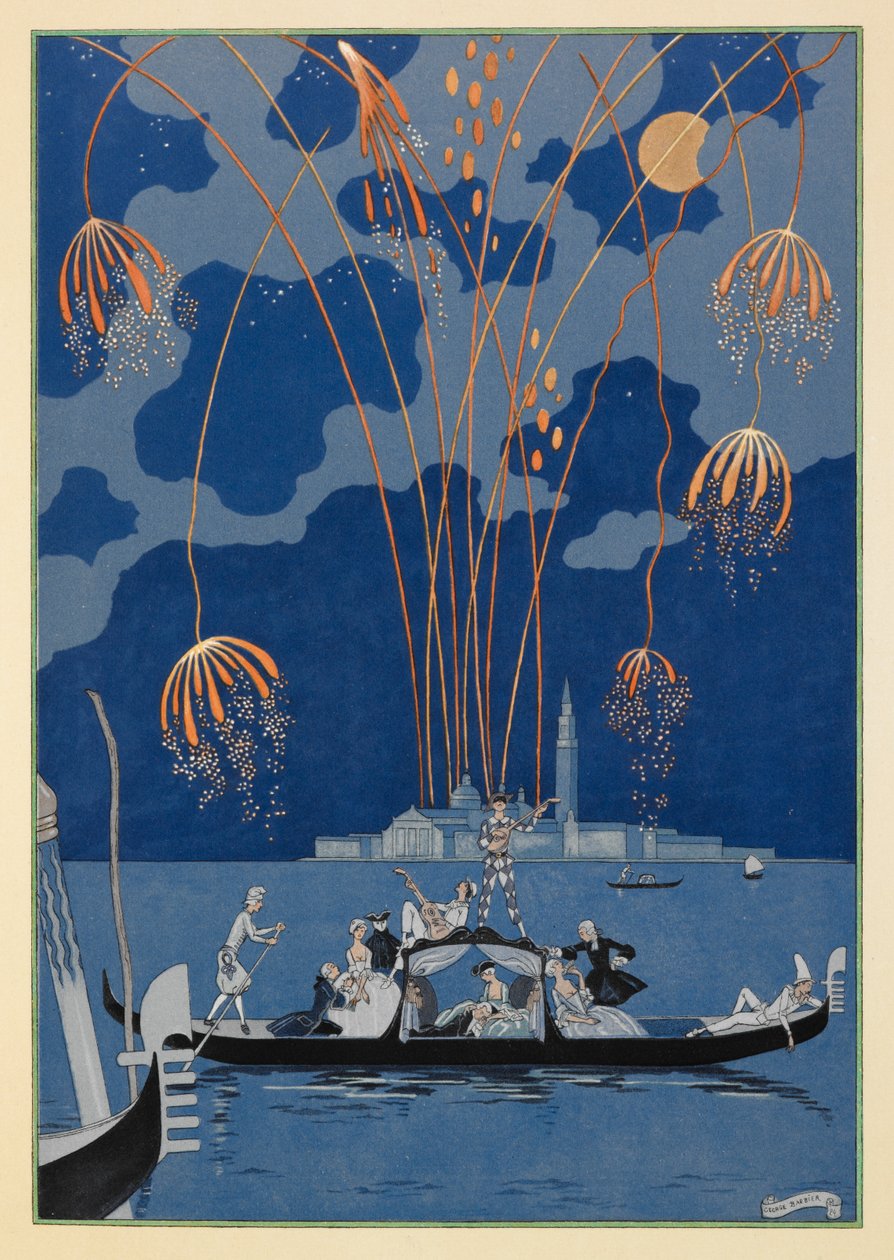 En bateau. Feux d