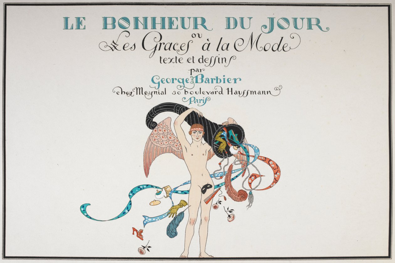 Page de titre illustrée. Une figure masculine nue. - Georges Barbier