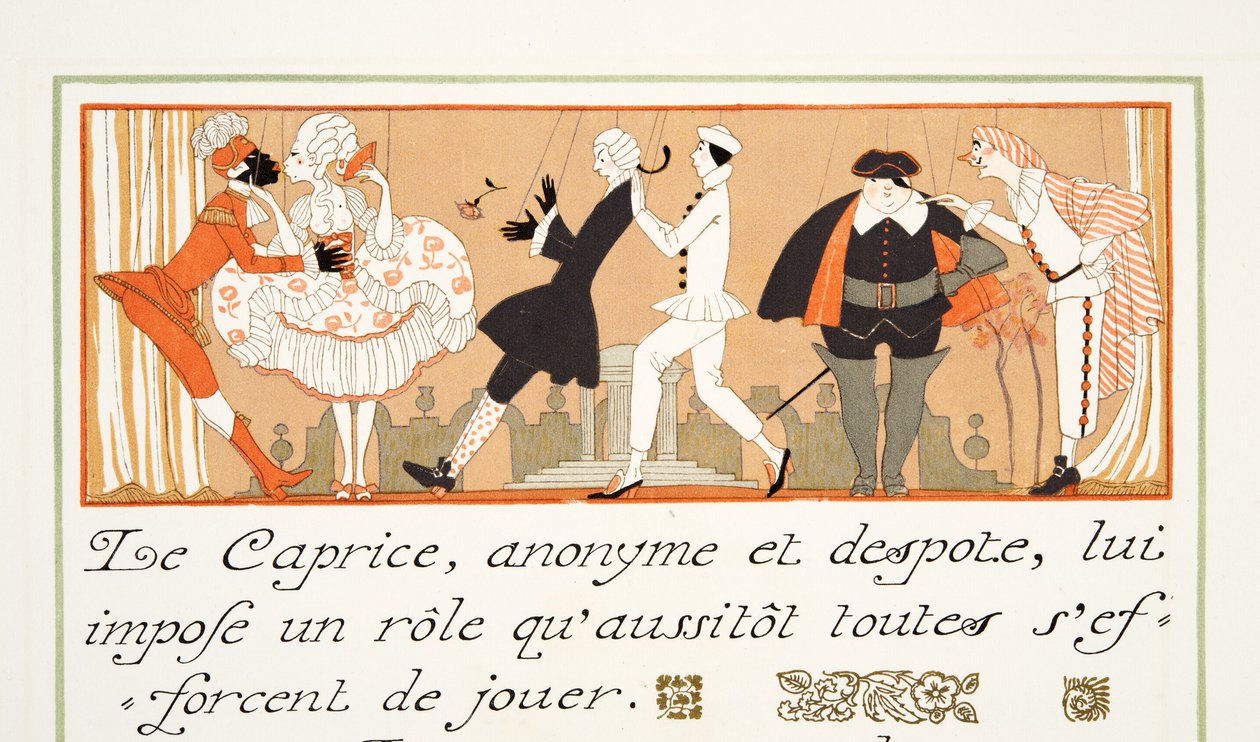 Le Caprice, de Personages de Comedie, pub. 1922 - Georges Barbier