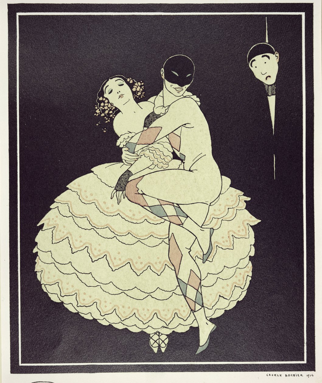 Tamara Karsavina (1885-1978) en Colombine et Vaslav Nijinsky (1890-1950) en Arlequin dans 