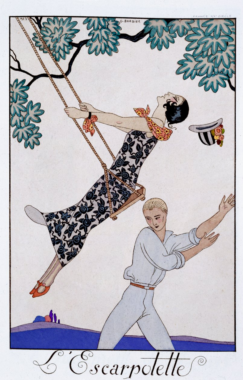 La Balançoire, années 1920 - Georges Barbier