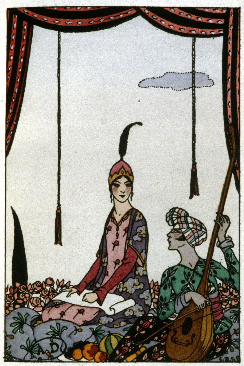 La reine de Saba, c. 1920 (illustration) - Georges Barbier
