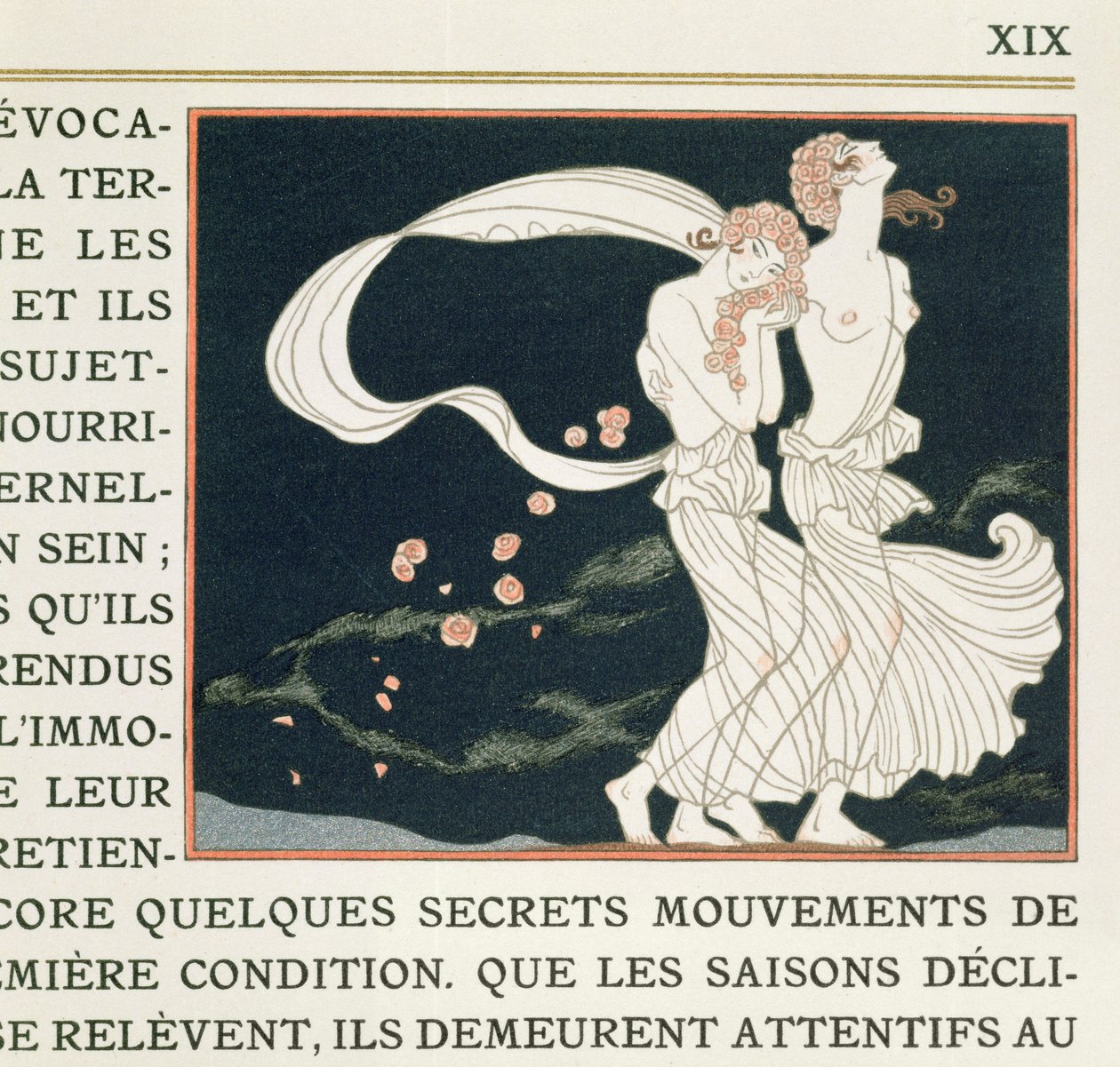 Deux filles habillées à la grecque, illustration de 