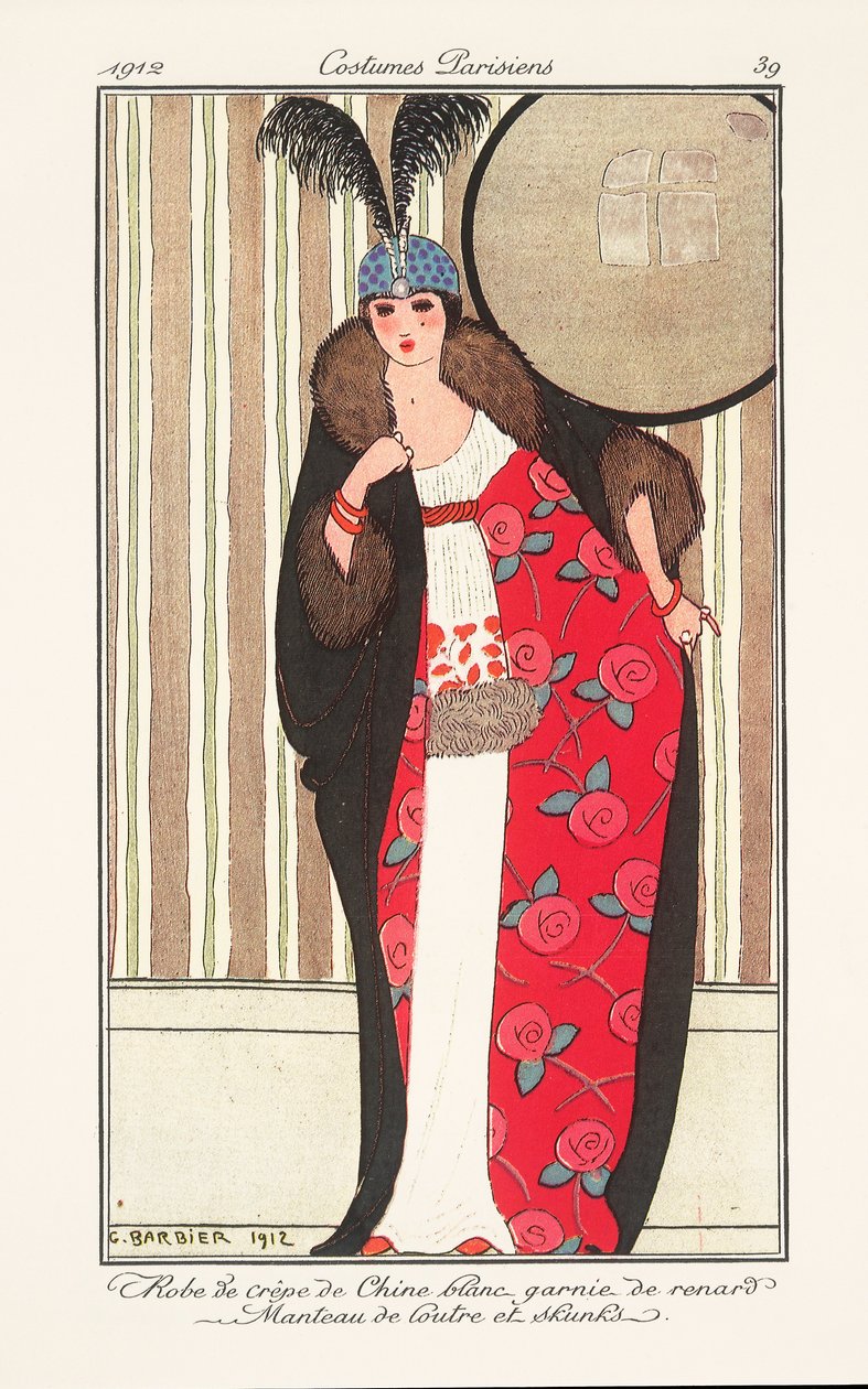 Planche de mode féminine du Journal des Dames et des Modes - Georges Barbier