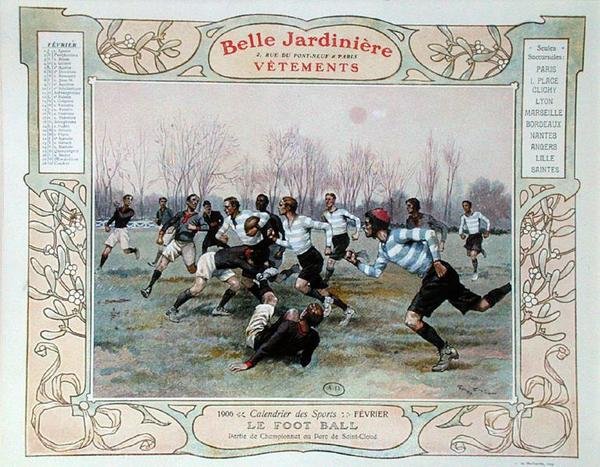Rugby, illustration pour février d