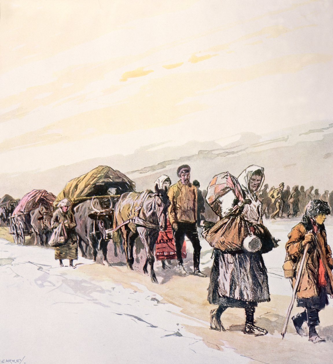 Foules affamées quittant leur patrie, c.1924 - Georges Carrey