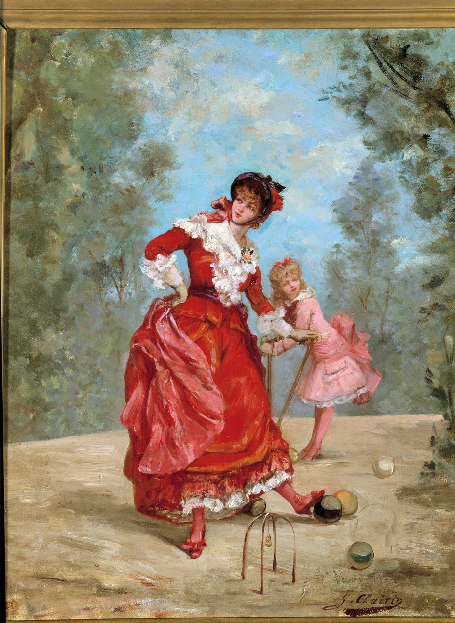 Partie de croquet. Peinture de Georges Jules Victor Clairin (1843 - 1919) - Georges Clairin