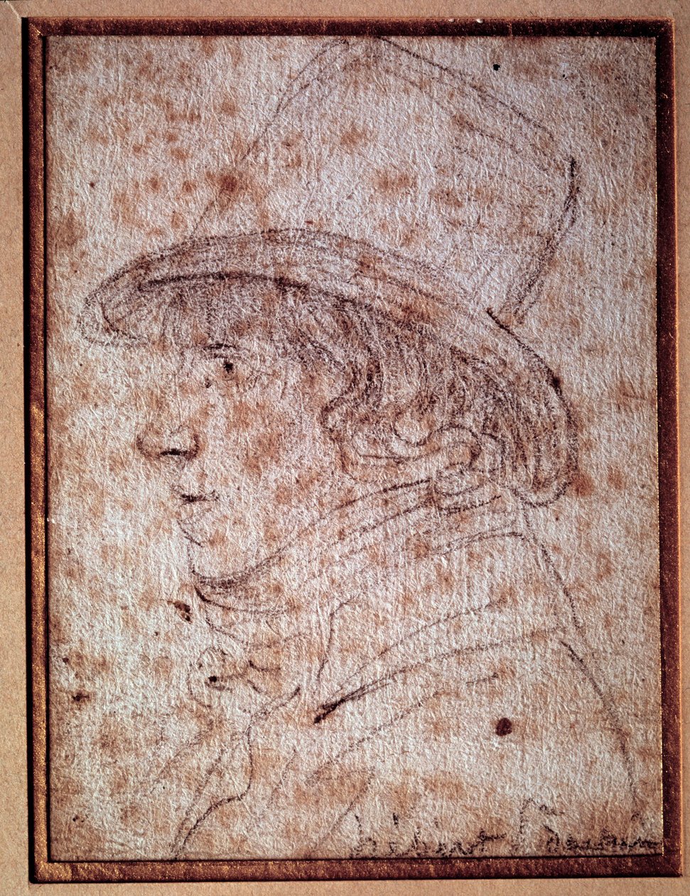 Portrait de Jacques Hébert (1757-1794) journaliste et homme politique révolutionnaire, fondateur du journal « le père Duchesne ». Dessin par Gabriel - Georges Francois Gabriel