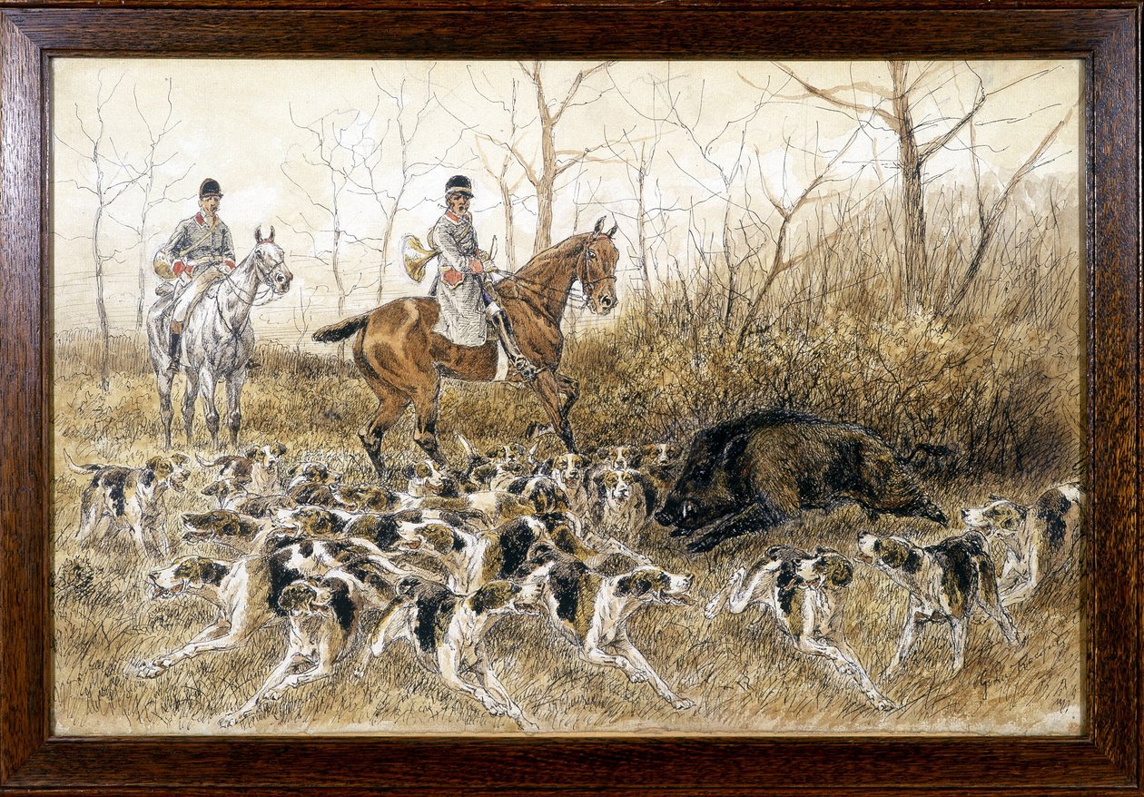 Meute de chiens autour d