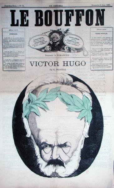 Caricature de Victor Hugo (1802-85) de la couverture de 
