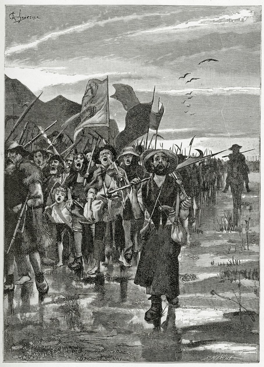 Le Torrent des rebelles - illustration de Han d’Islande, 19e siècle - Georges Marie Rochegrosse