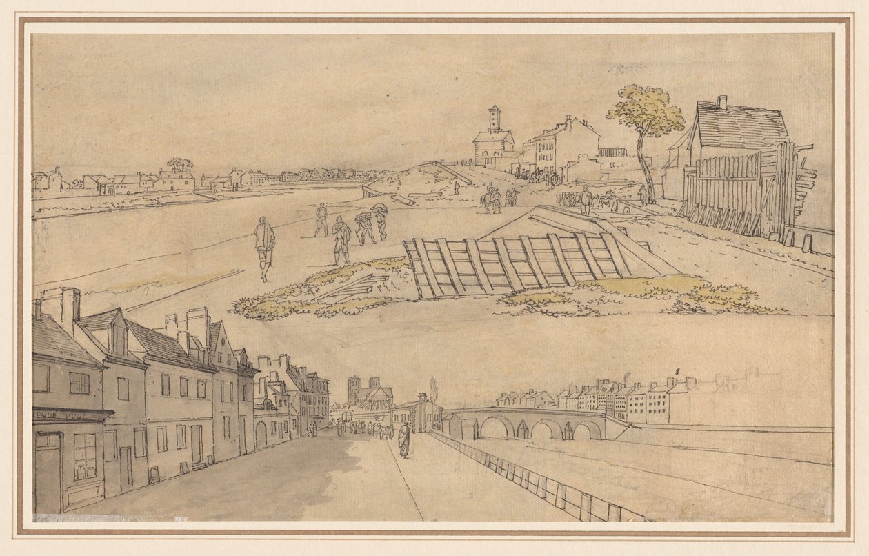 Deux vues de Paris, première moitié des années 1800 - Georges Michel