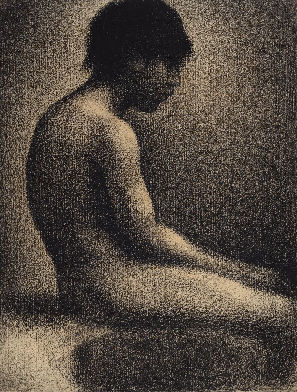 Nu assis. Étude pour Une Baignade, 1883 - Georges Pierre Seurat
