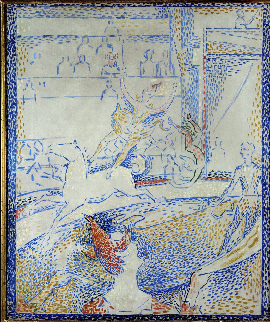 Esquisse pour le cirque (peinture sur toile) - Georges Pierre Seurat
