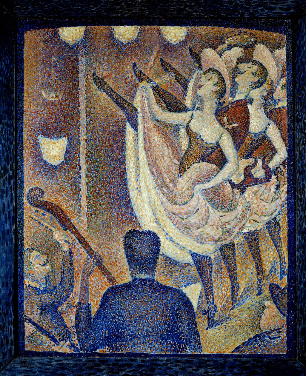 Étude pour le chahut. Danseuses de chahut, danse scandaleuse, forme de danse apparue en même temps que le French Cancan, vers 1830 à Montparnasse. Peinture de Georges Seurat (1859-1891) 1889 Buffalo. Albright Knox Art Gallery - Georges Pierre Seurat