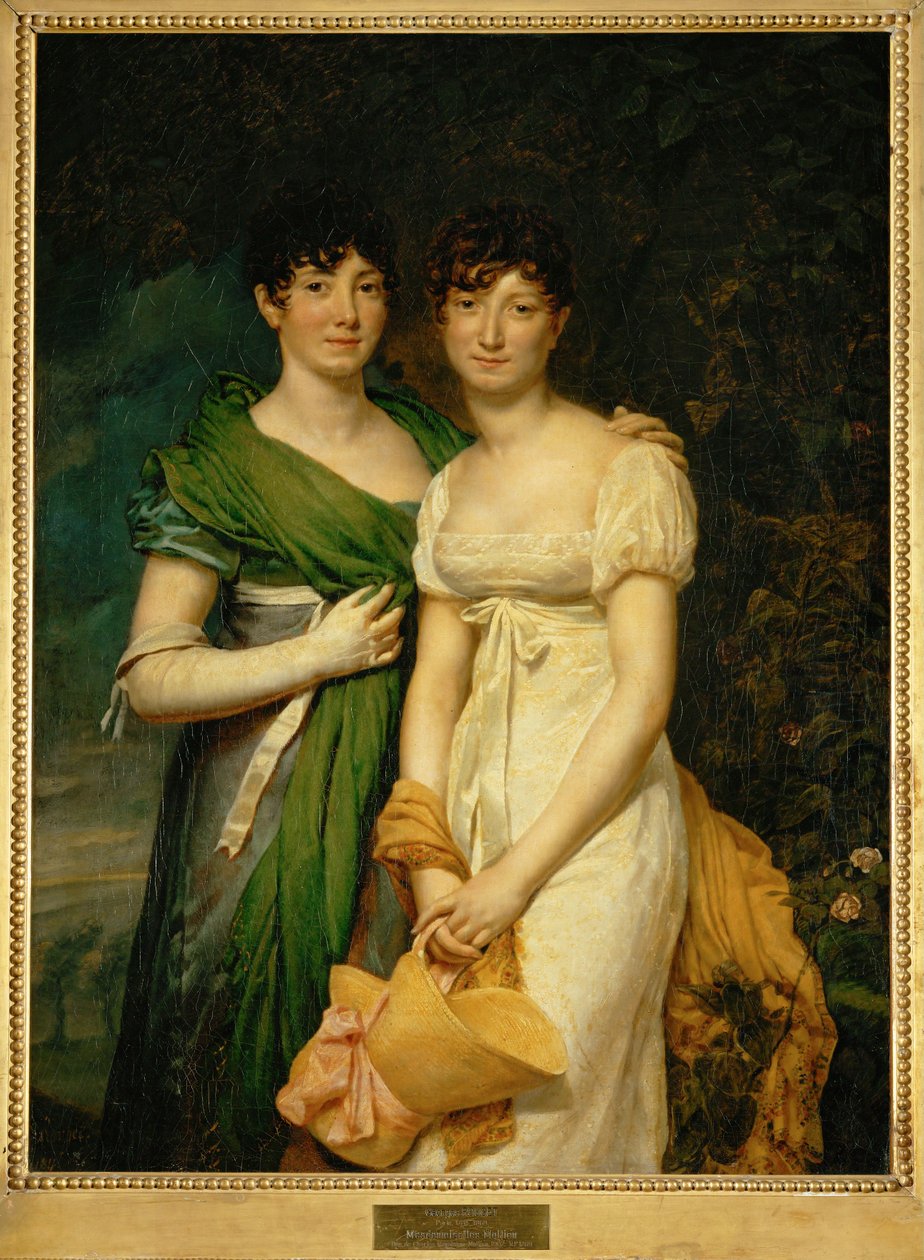Mesdemoiselles Molien, nieces du Comte Molien, ministre du tresor de Napoleon I … - Georges Rouget