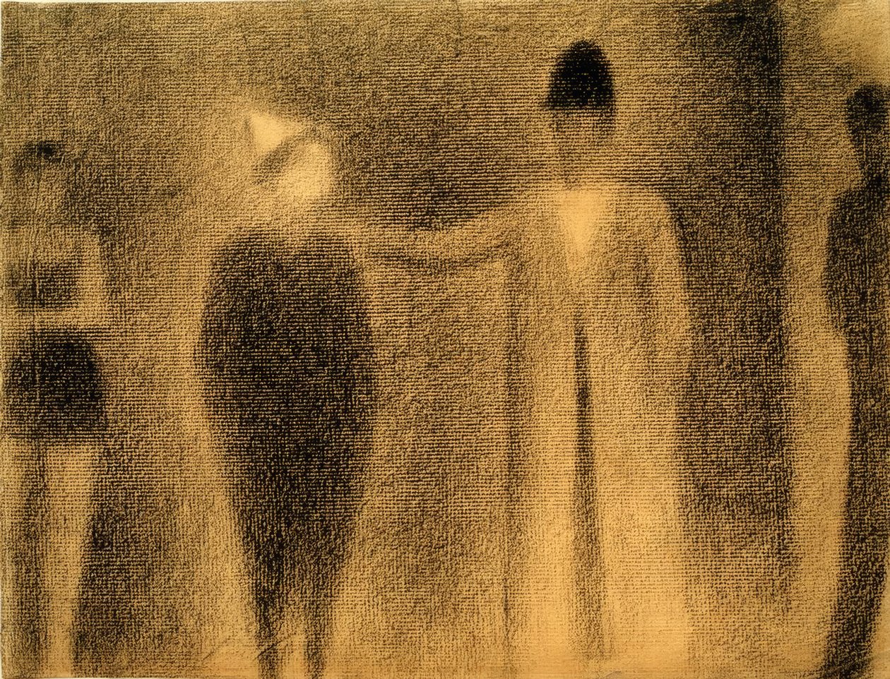 Clown et trois personnages - Georges Seurat