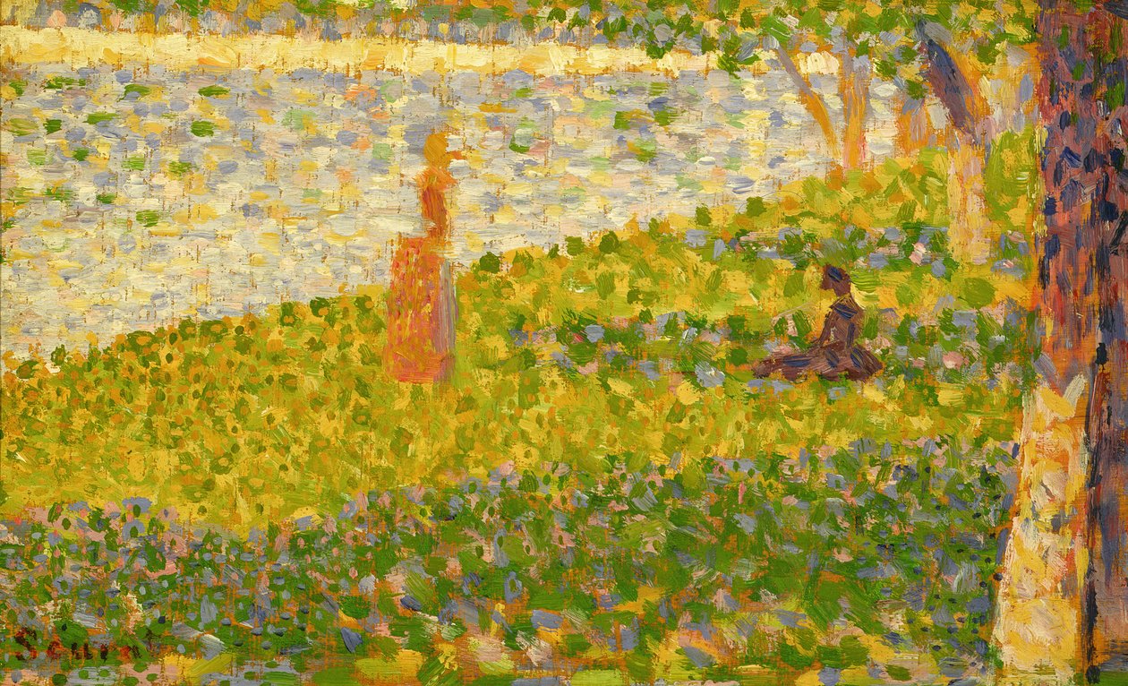 Femmes sur la rive, étude pour La Grande Jatte - Georges Seurat