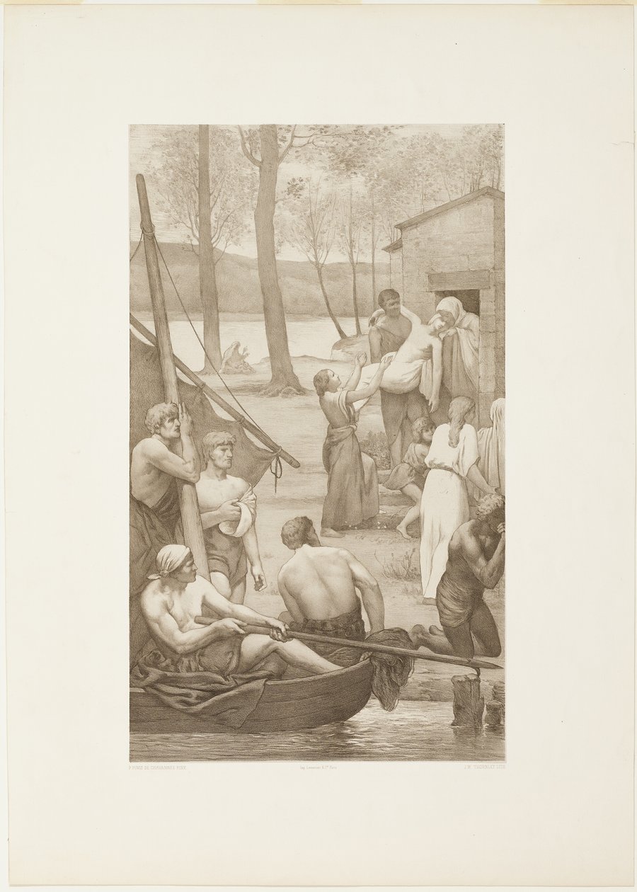 Vie pastorale de sainte Geneviève (panneau de gauche) - Georges William Thornley