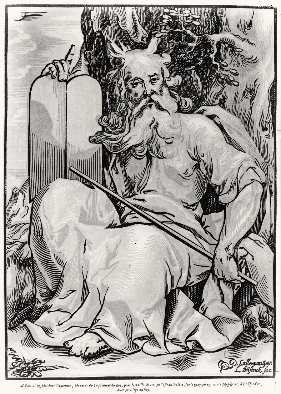 Moïse, gravé par Ludwig Businck (vers 1590-après 1630) - Georges after Lallemand