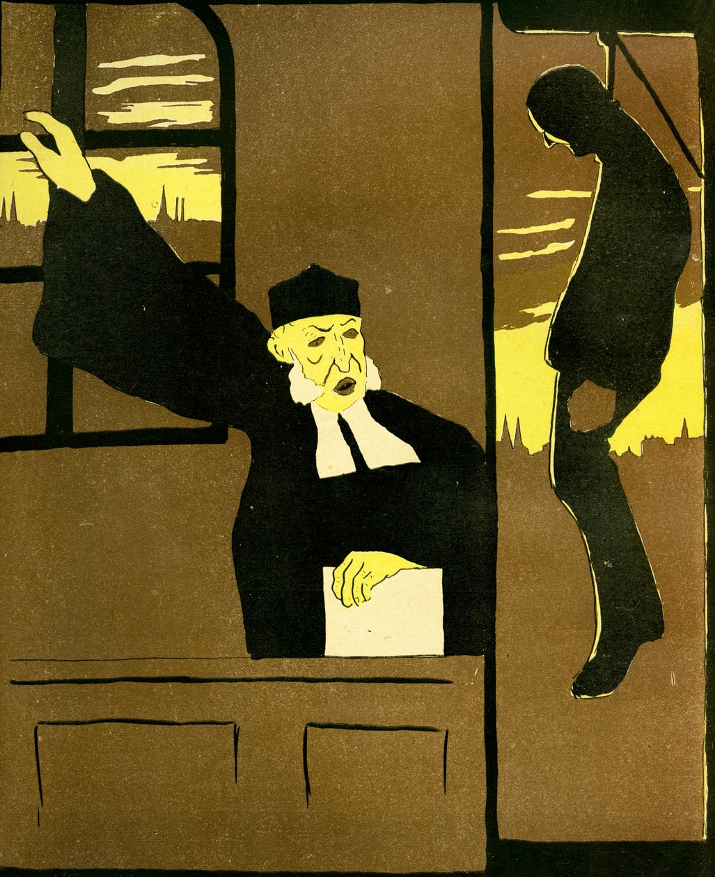 Un juge belge condamnant un homme à être pendu, 1904 - Georges d 1878 1937 Ostoya