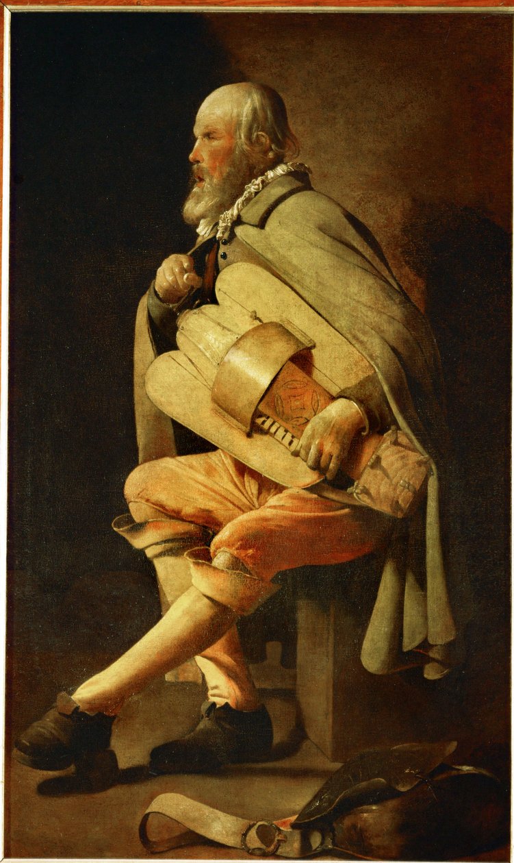 Joueur de vielle, début des années 1630 (peinture sur toile) - Georges de la Tour